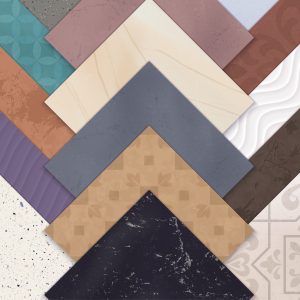 realistic ceramic floor tiles horizontal set